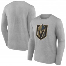 Vegas Golden Knights Gray Primary Logo Team Long Sleeve T-Shirt