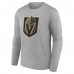 Vegas Golden Knights Gray Primary Logo Team Long Sleeve T-Shirt