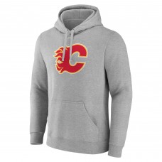 Calgary Flames Gray Primary Team Logo Pullover Hoodie
