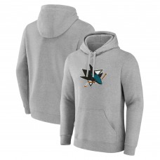 San Jose Sharks Gray Primary Team Logo Pullover Hoodie San Jose Sharks Gray Primary Team Logo Pullover Hoodie