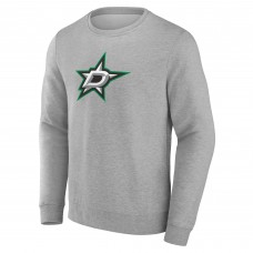 Dallas Stars Primary Logo Fleece Pullover Sweatshirt - Gray