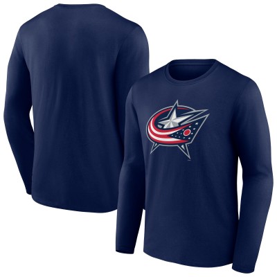Футболка с длинным рукавом Columbus Blue Jackets Primary Logo Team - Navy