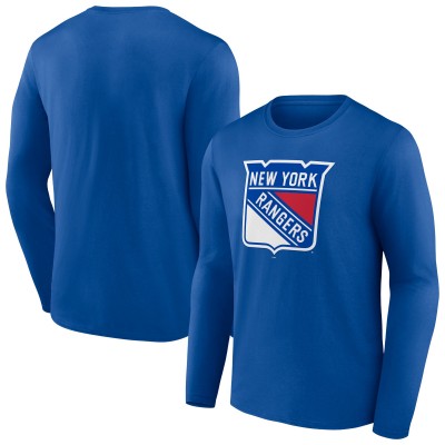 New York Rangers Blue Primary Logo Team Long Sleeve T-Shirt