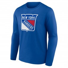 Футболка с длинным рукавом New York Rangers Blue Primary Logo Team