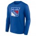 Футболка с длинным рукавом New York Rangers Blue Primary Logo Team