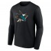 Футболка San Jose Sharks Primary Logo Team Long Sleeve - Black