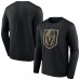 Футболка с длинным рукавом Vegas Golden Knights Black Primary Logo Team