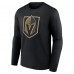 Футболка с длинным рукавом Vegas Golden Knights Black Primary Logo Team