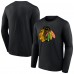Футболка с длинным рукавом Chicago Blackhawks Primary Logo Team - Black Футболка с длинным рукавом Chicago Blackhawks Primary Logo Team - Black