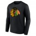 Футболка с длинным рукавом Chicago Blackhawks Primary Logo Team - Black