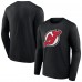 Футболка с длинным рукавом New Jersey Devils Black Primary Logo Team