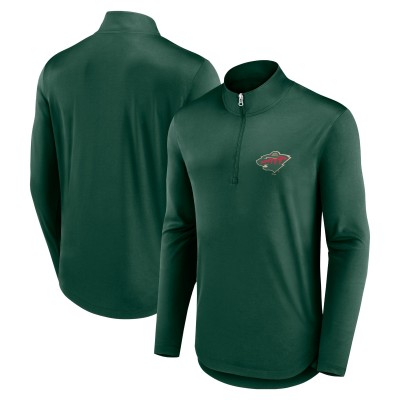 Кофта на короткой молнии Minnesota Wild Fanatics Mock Neck - Green