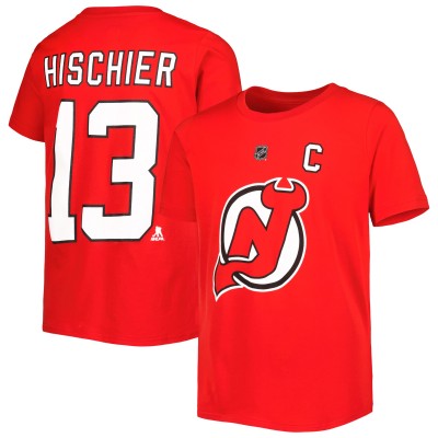Футболка Nico Hischier New Jersey Devils Youth Player Name & Number - Red