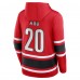 Толстовка Sebastian Aho Carolina Hurricanes Name & Number Lace-Up - Red