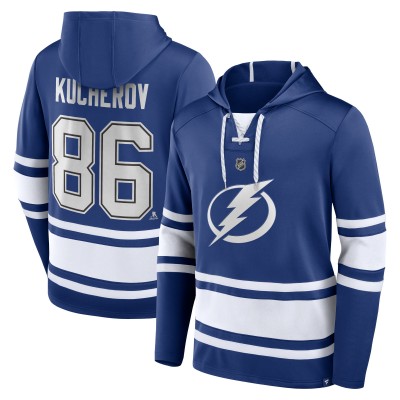 Толстовка Nikita Kucherov Tampa Bay Lightning Name & Number Lace-Up - Blue
