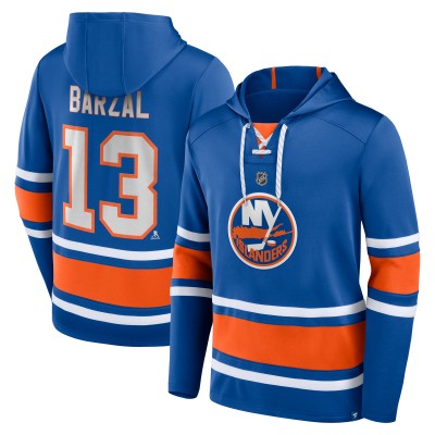 Толстовка Mathew Barzal New York Islanders Fanatics Name & Number Lace-Up - Royal