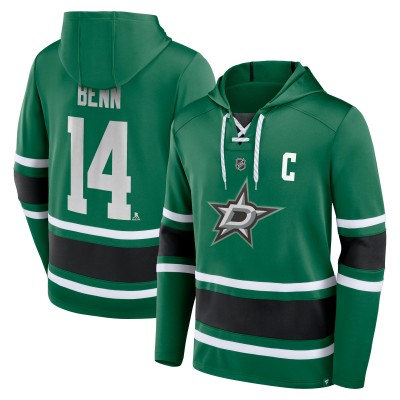 Толстовка Jamie Benn Dallas Stars Lace-Up - Kelly Green