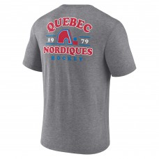 Футболка Quebec Nordiques Fanatics Heather Gray Vintage Hockey Winger Tri-Blend