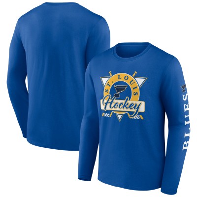 St. Louis Blues Fanatics Blue Rinkside Long Sleeve T-Shirt