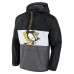 Кофта на короткой молнии Pittsburgh Penguins Fanatics Black Flagrant Foul Anorak Raglan