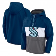 Куртка на короткой молнии Seattle Kraken Flagrant Foul Anorak Raglan - Deep Sea Blue