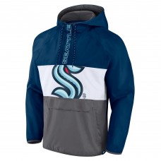 Куртка на короткой молнии Seattle Kraken Flagrant Foul Anorak Raglan - Deep Sea Blue