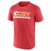Calgary Flames Fanatics Heather Red Playmaker T-Shirt