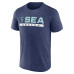 Seattle Kraken Fanatics Heather Deep Sea Blue Playmaker T-Shirt