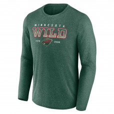 Minnesota Wild Long Sleeve T-Shirt - Heather Green