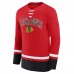 Футболка с длинным рукавом Chicago Blackhawks Back Pass Lace-Up - Red