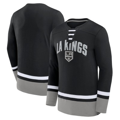 Футболка с длинным рукавом Los Angeles Kings Back Pass Lace-Up - Black