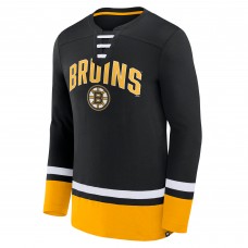 Футболка с длинным рукавом Boston Bruins Back Pass Lace-Up - Black