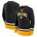 Футболка с длинным рукавом Pittsburgh Penguins Fanatics Black Back Pass Lace-Up Футболка с длинным рукавом Pittsburgh Penguins Fanatics Black Back Pass Lace-Up