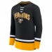 Футболка с длинным рукавом Pittsburgh Penguins Fanatics Black Back Pass Lace-Up