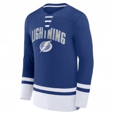 Футболка Tampa Bay Lightning Fanatics Back Pass Lace-Up Long Sleeve - Blue