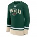 Футболка с длинным рукавом Minnesota Wild Fanatics Back Pass Lace-Up - Green