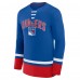 Футболка с длинным рукавом New York Rangers Back Pass Lace-Up - Blue