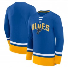 Футболка St. Louis Blues Fanatics Back Pass Lace-Up Long Sleeve - Blue
