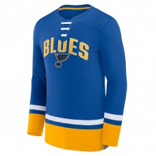 Футболка St. Louis Blues Fanatics Back Pass Lace-Up Long Sleeve - Blue