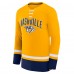 Футболка с длинным рукавом Nashville Predators Back Pass Lace-Up - Gold