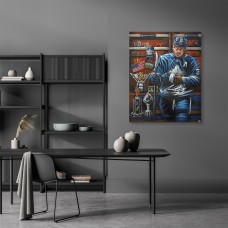 Auston Matthews Toronto Maple Leafs Autographed Fanatics Authentic 30 x 40 Stretched Original Canvas Art - Hand Painted by Artist Eric Sevigny- Limited Edition 1 of 1