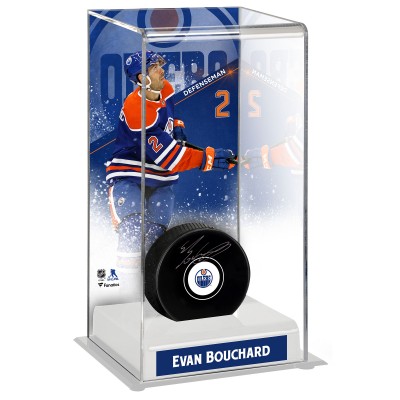 Шайба с автографом Evan Bouchard Edmonton Oilers Fanatics Authentic