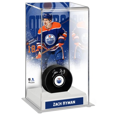 Шайба с автографом Zach Hyman Edmonton Oilers Fanatics Authentic Autographed Puck with Deluxe Tall