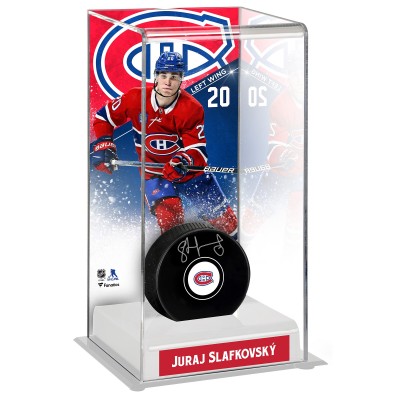 Шайба Шайба с автографом Juraj Slafkovsky Montreal Canadiens Fanatics Authentic Autographed with Deluxe Tall