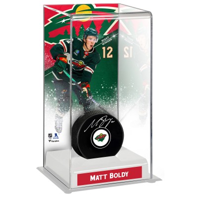 Кейс для шайбы Minnesota Wild Matthew Boldy Fanatics Authentic Deluxe Tall