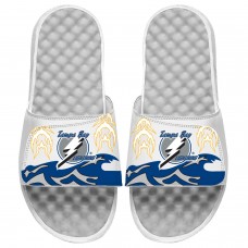 Шлепки ISlide Tampa Bay Lightning Youth White Special Edition 2.0