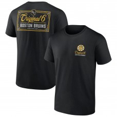 Футболка Boston Bruins Fanatics Black Original Six Label