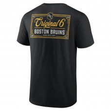 Футболка Boston Bruins Fanatics Black Original Six Label