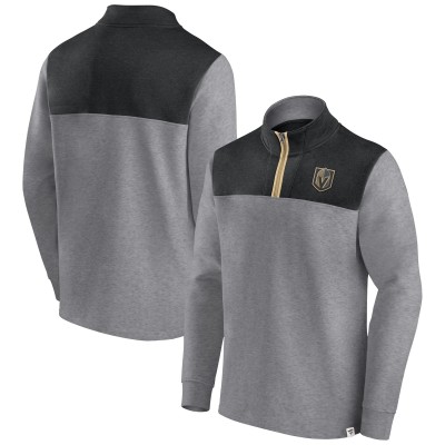 Кофта на короткой молнии Vegas Golden Knights Fanatics Launch It - Heather Gray