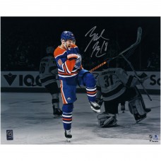 Edmonton Oilers Zach Hyman Fanatics Authentic Autographed 16 x 20 Blue Jersey Celebrating Photograph